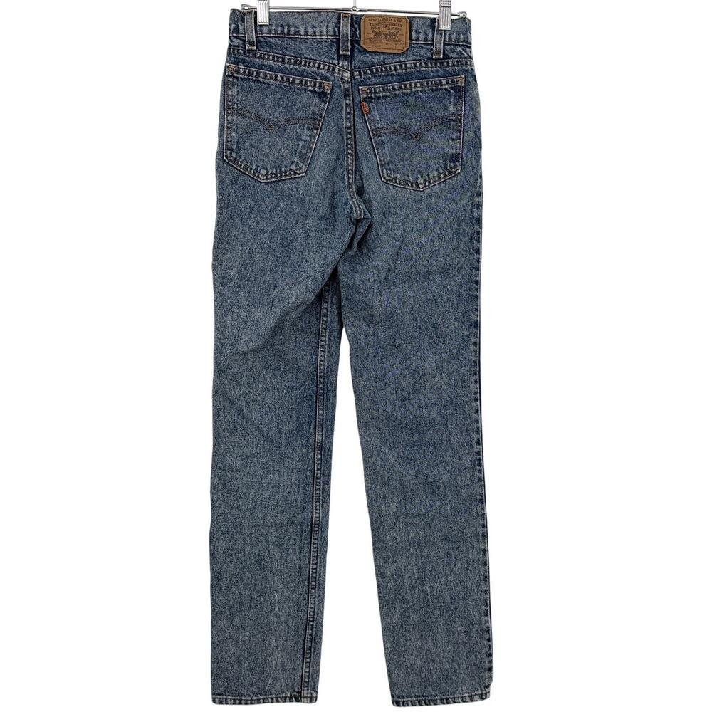 Levis Mens 28x32 505 Student Jeans Blue Acid Wash Vintage 90s Made in USA - Picture 2 of 16